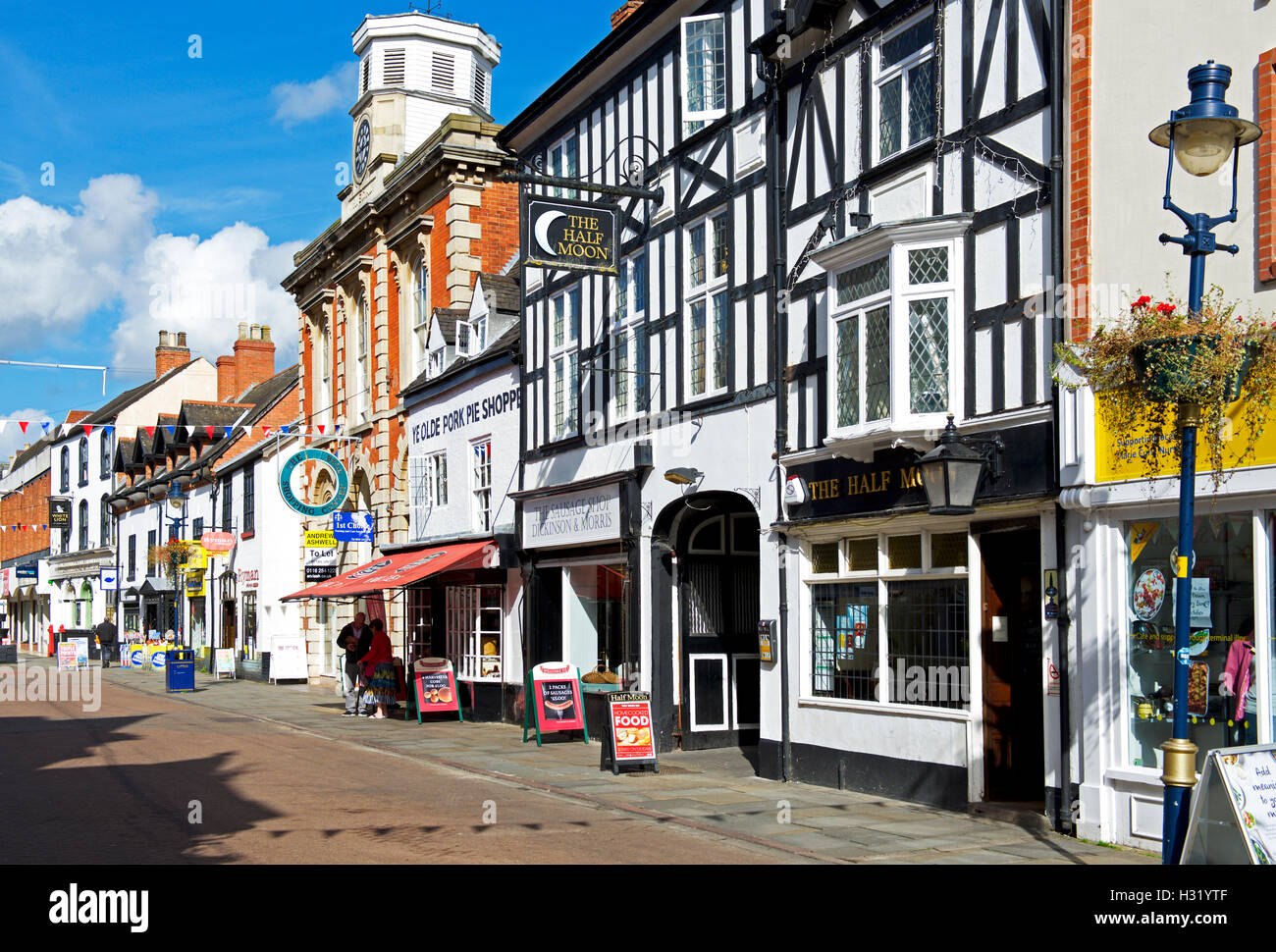 The Half Moon pub, Melton Mowbray, Leicestershire, England UK Stock