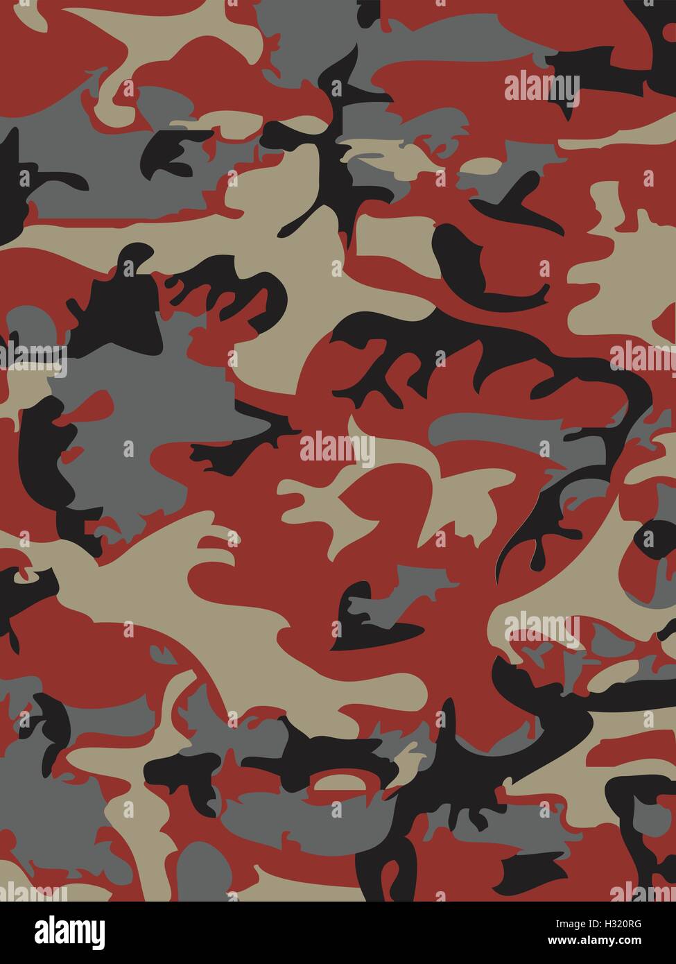 Vetor de The green camouflage seamless pattern. Camo Military. Modern  print. Vector do Stock