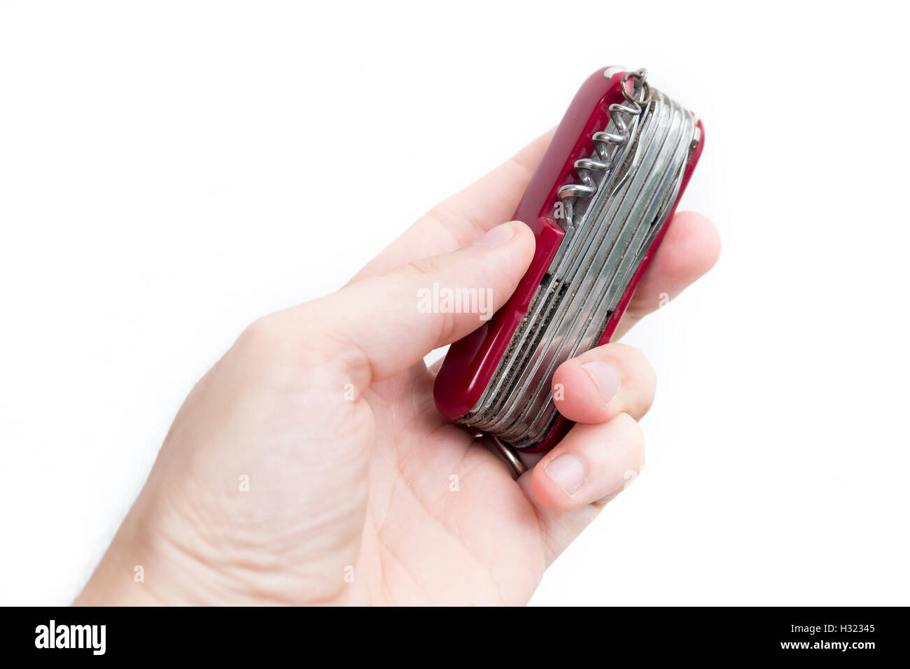 hand swiss army knife Stock Photo Alamy