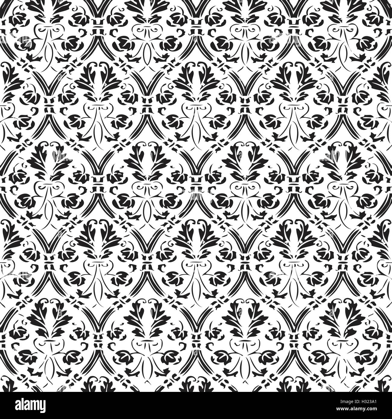 Seamless floral damask background vector Stock Vector Image & Art - Alamy