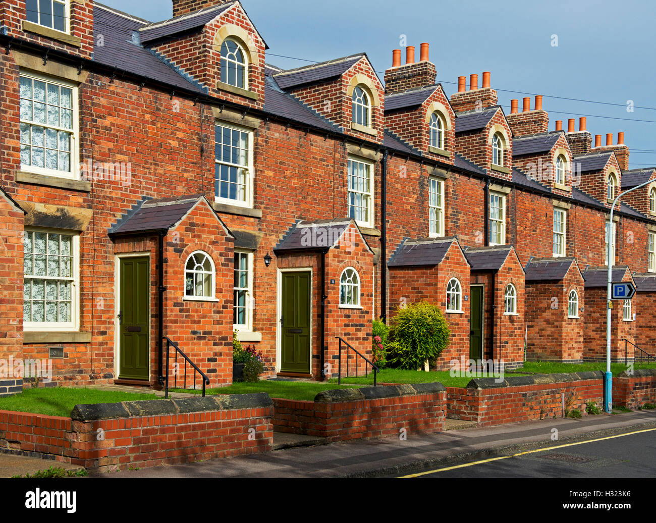 Ebenezer Row, Staveley, Chesterfield, Derbyshire, England UK Stock Photo