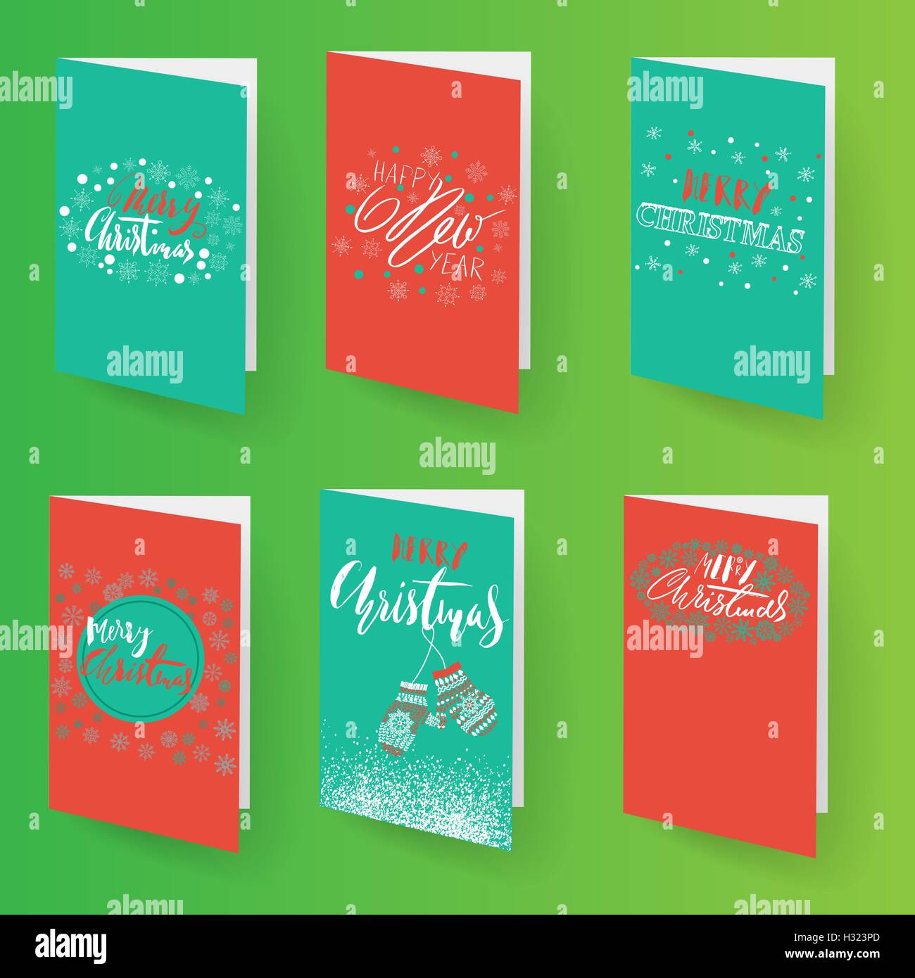 Set of christmas brochures templates. Vector Holidays cards collection ...