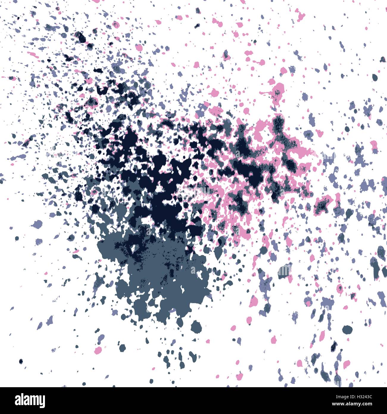 Colorful acrylic paint splatter shiny, blob on white background. Neon