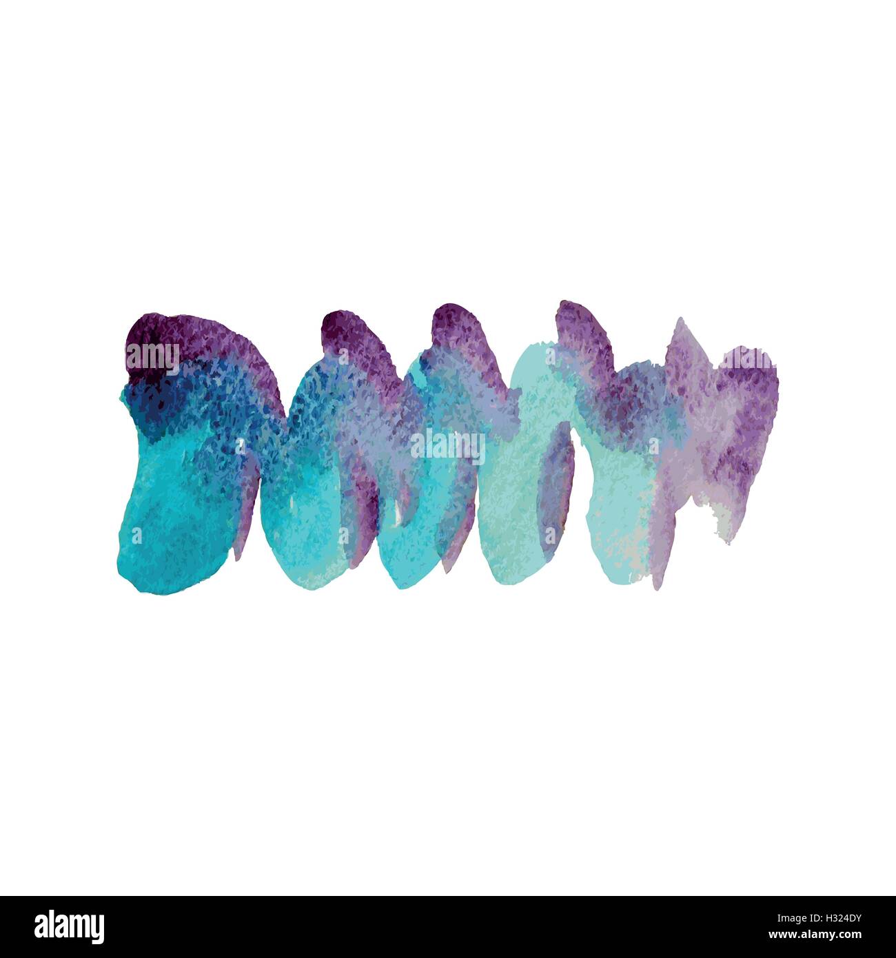 Vector abstract watercolor wave hand paint texture isolated on white ...