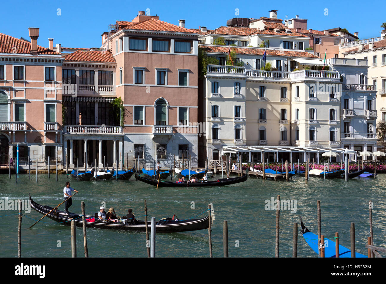 The Grand Canal in the city of Venice in northern Italy. Stock Photo