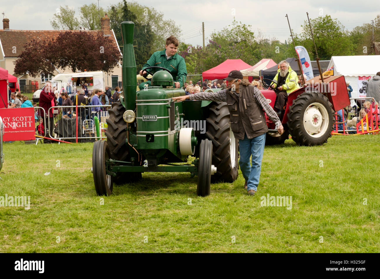 Field Marshall vintage tractor at Hadleigh country show Stock Photo