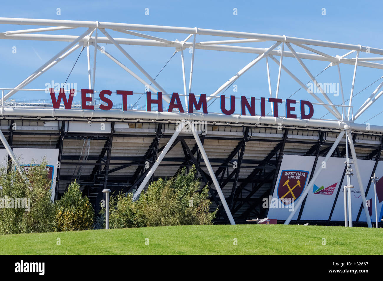 West Ham’s London Stadium at the Queen Elizabeth Olympic Park, London England United Kingdom UK Stock Photo