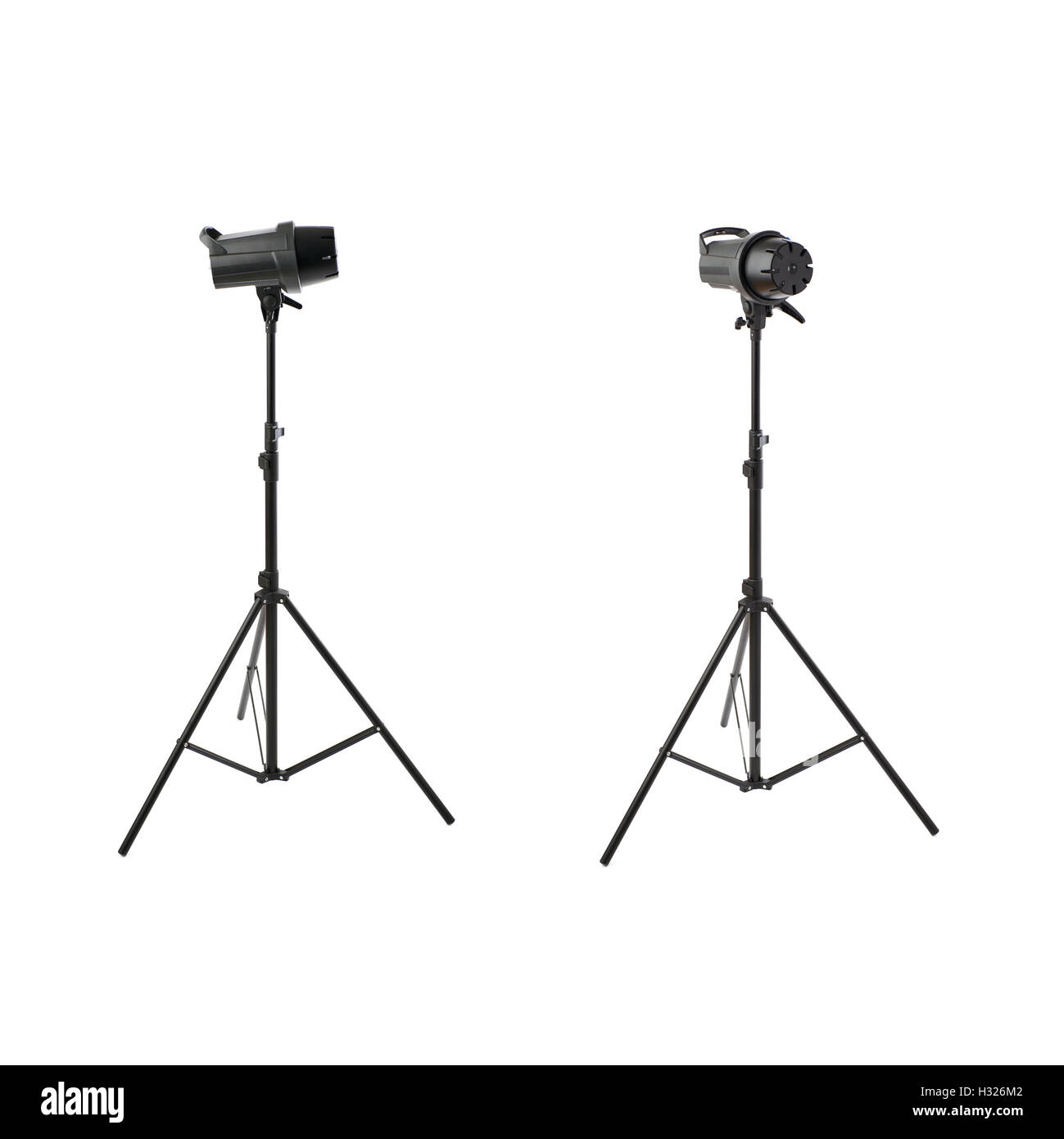 studio flashes - things to consider before buying... Set of Studio flash on a stand over isolated white background Stock ...
