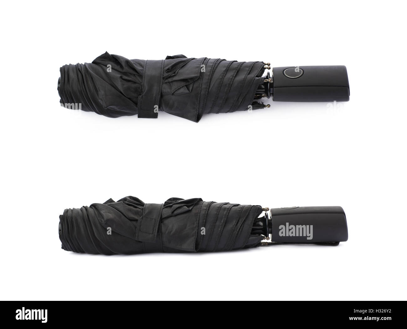 Set of Black umbrella isolated over the white background Stock Photo ...