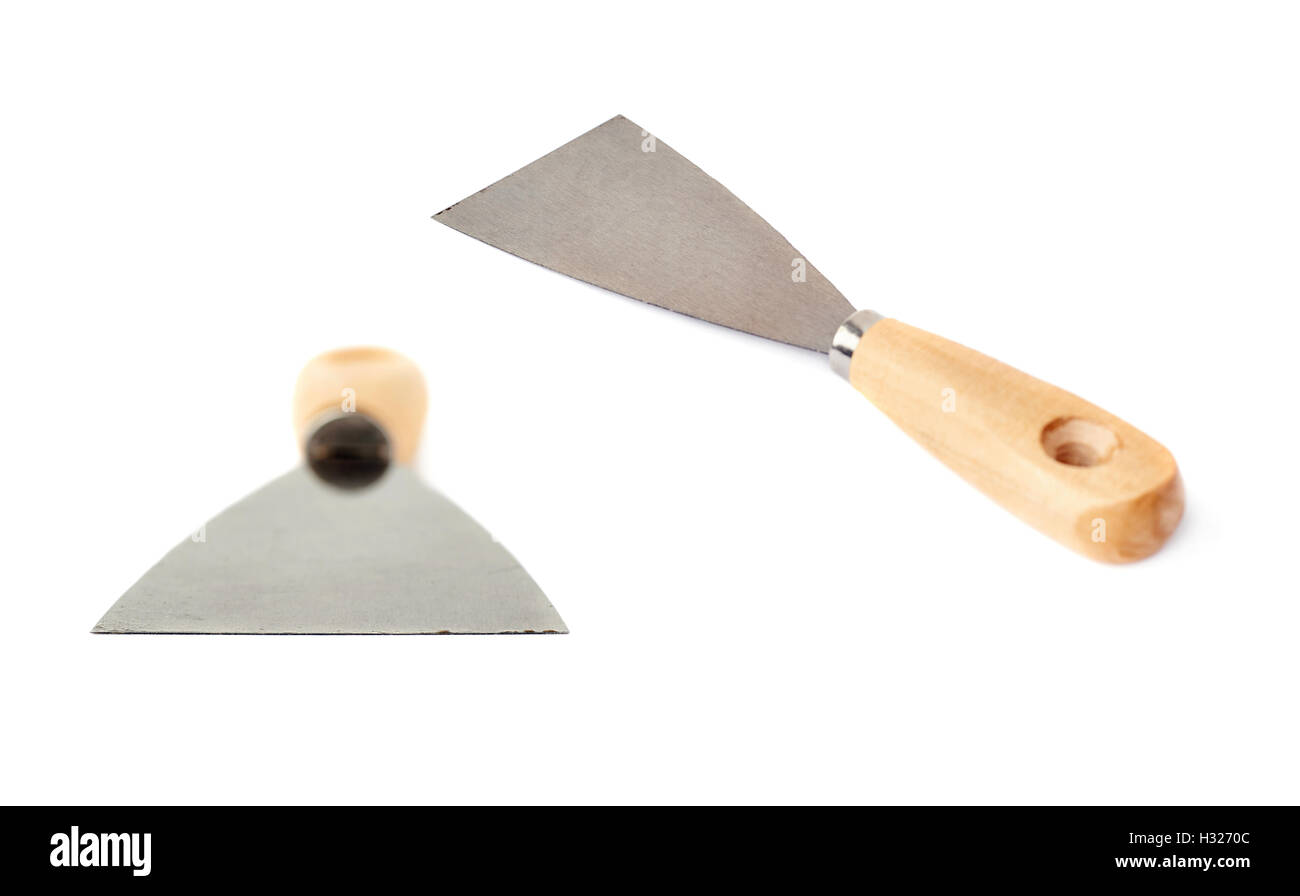 Set of Putty kniFe over isolated white background Stock Photo - Alamy