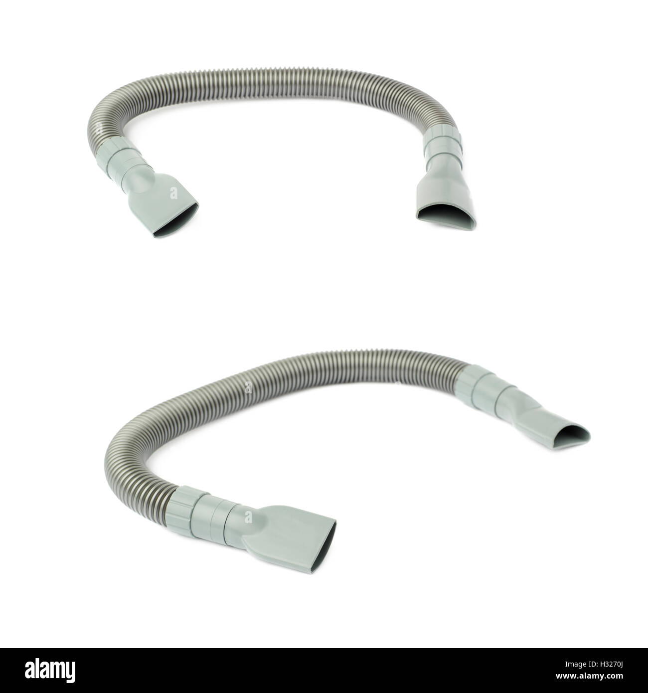 Set of Hand held small vacuum hose cleaner isolated over the white