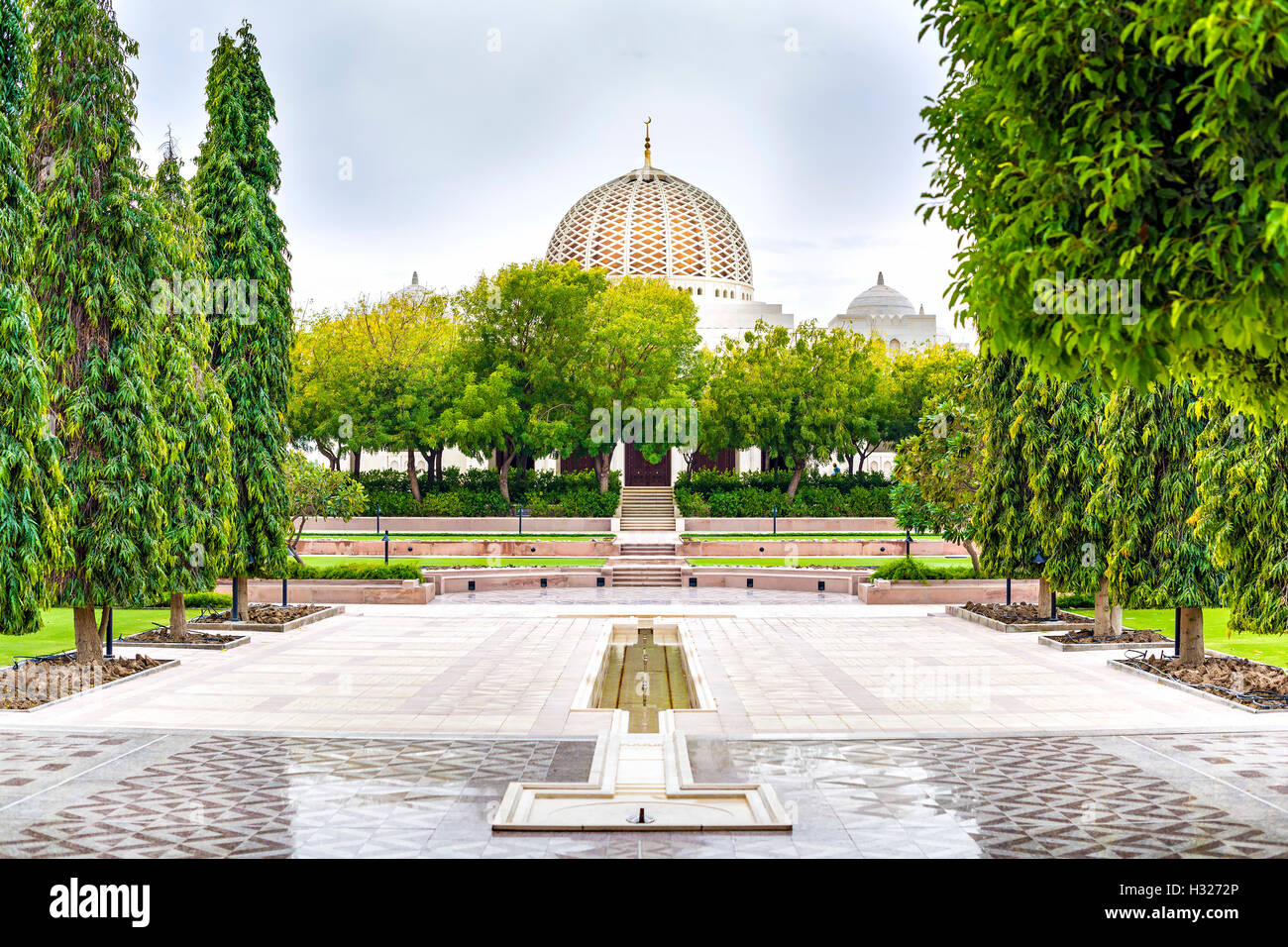 Grand Sultan Qaboos Mosque Stock Photo