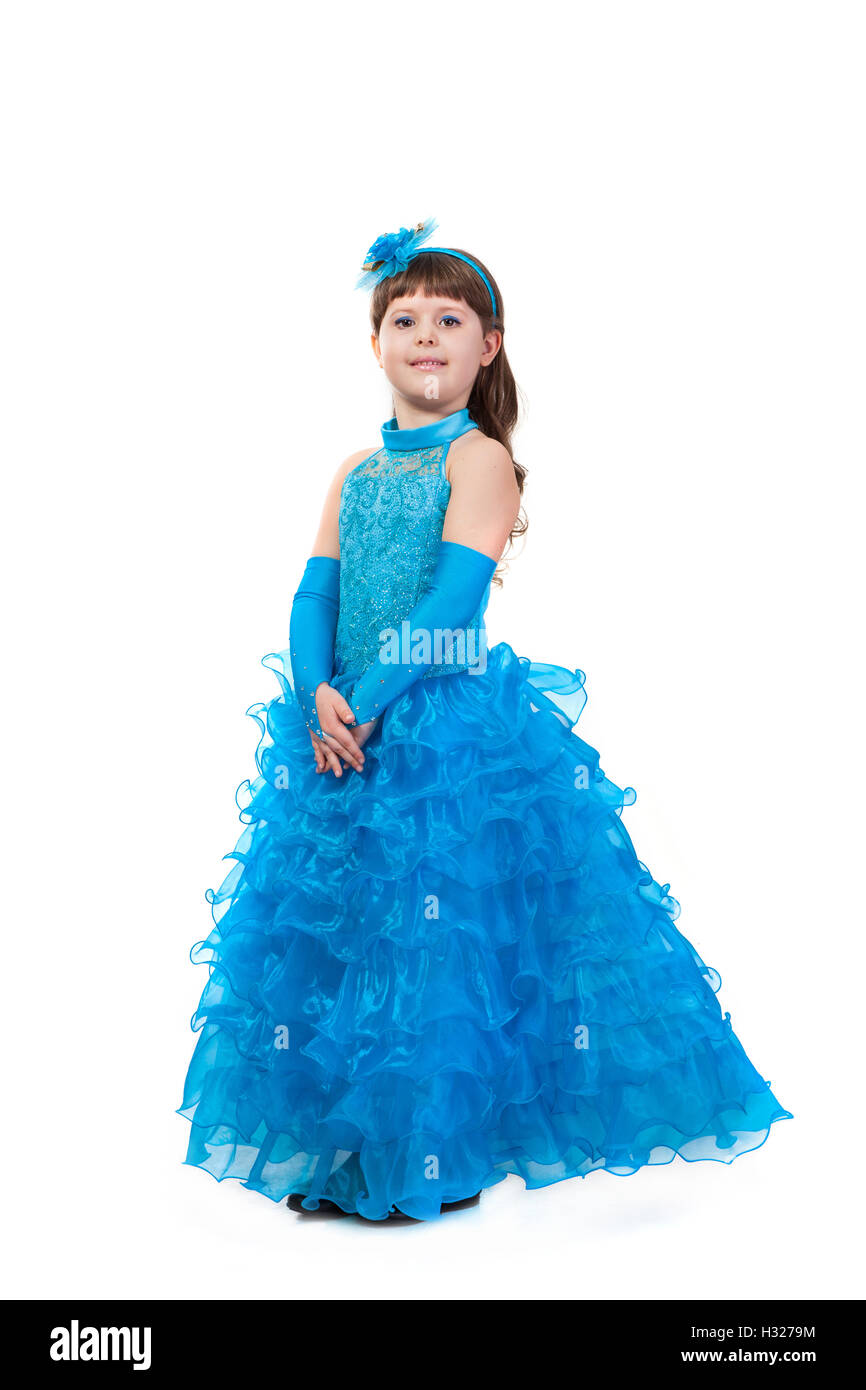 Portrait of cute smiling little girl in princess dress Stock Photo - Alamy