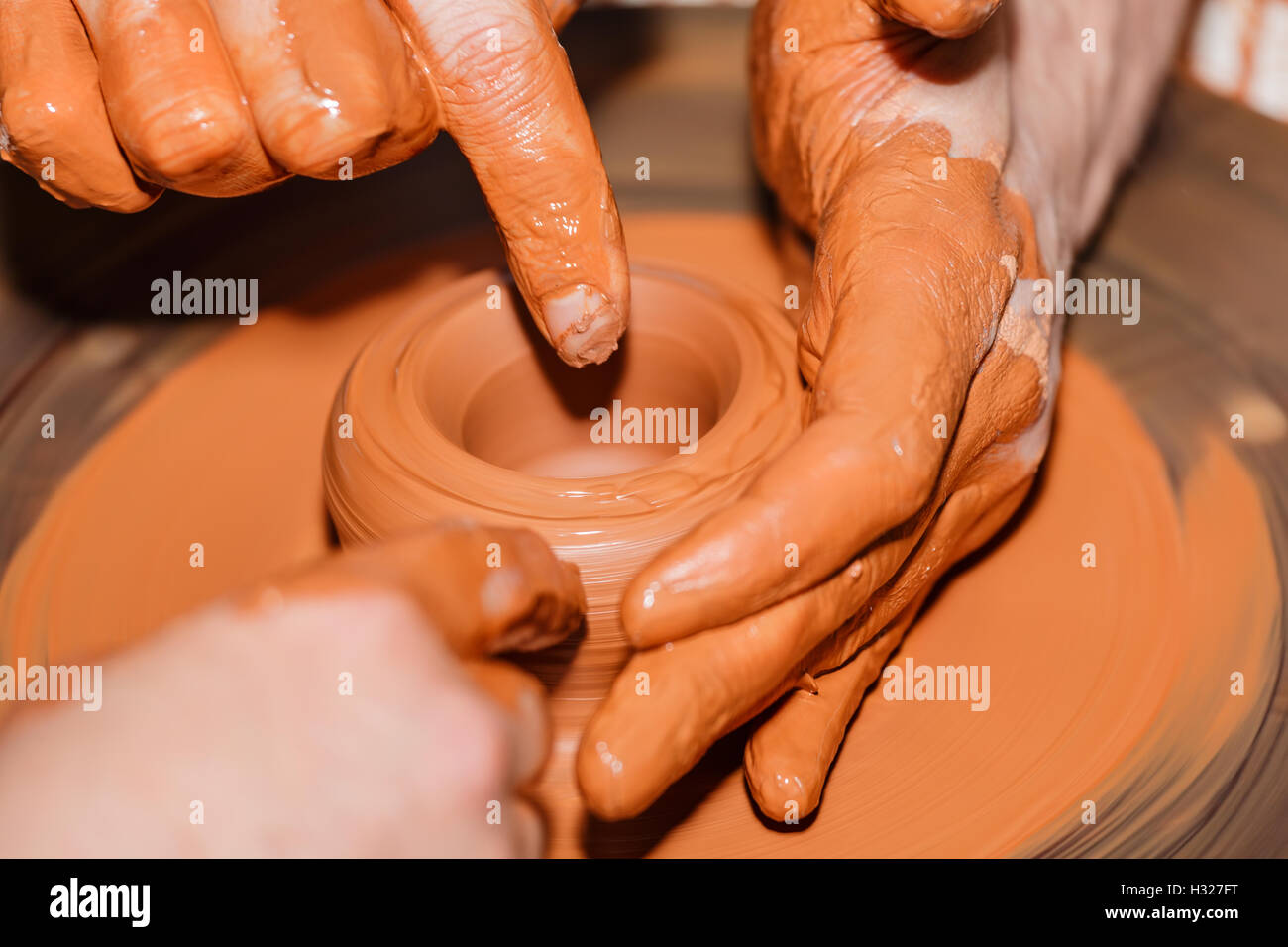 Clay modeling Stock Photo