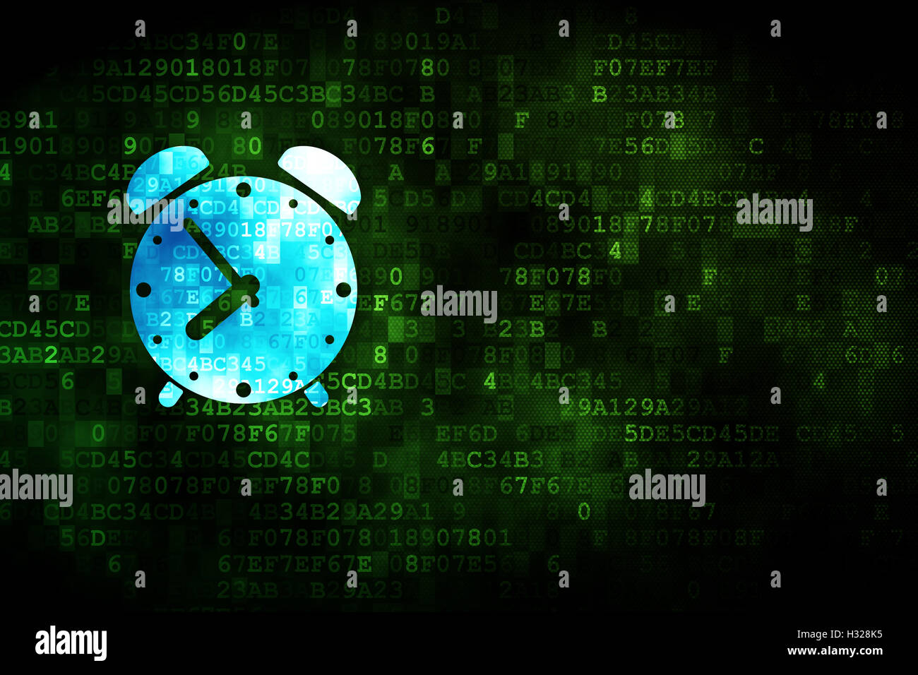 Timeline concept Alarm Clock on digital background Stock Photo Alamy