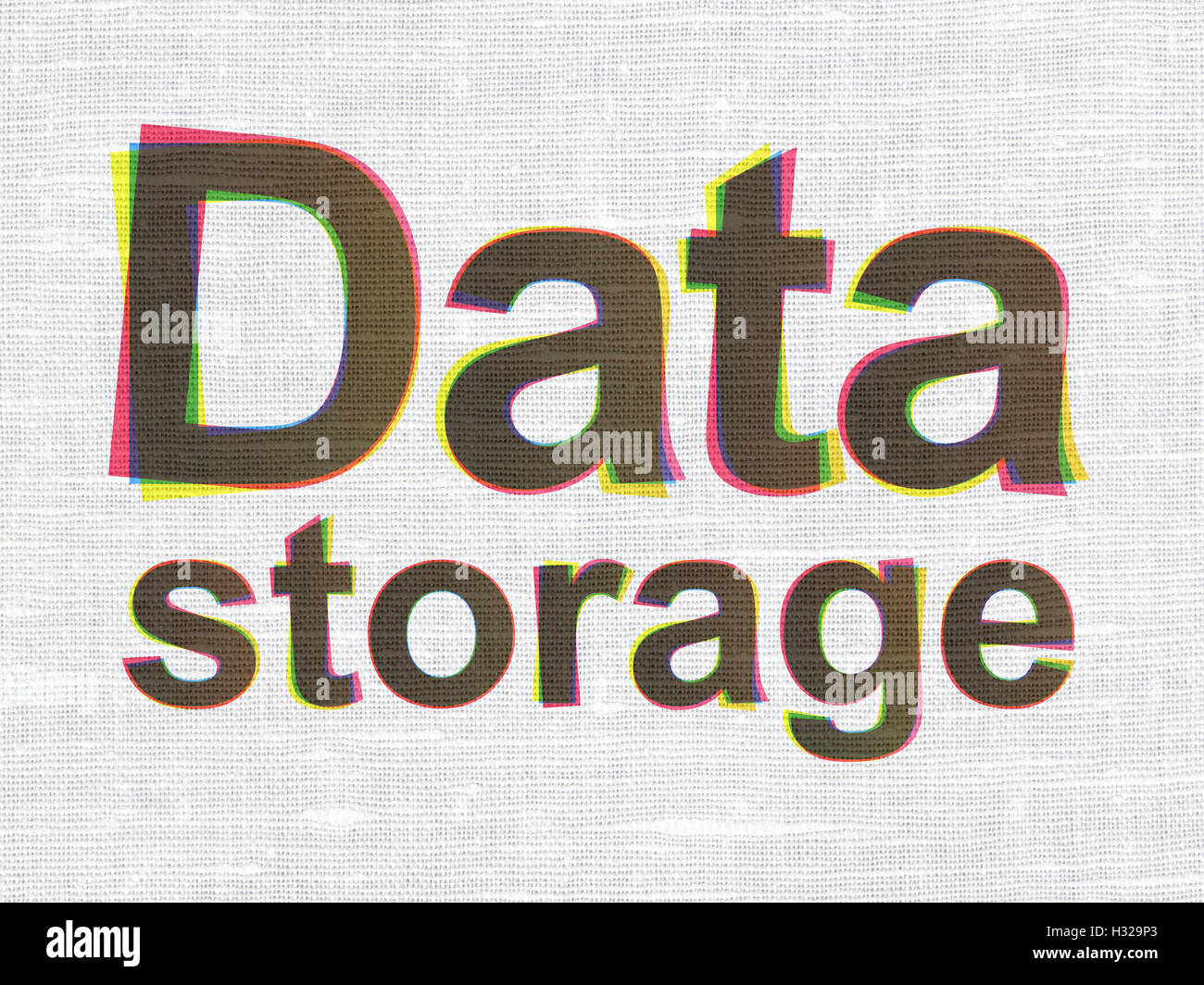Data concept: Data Storage on fabric texture background Stock Photo - Alamy