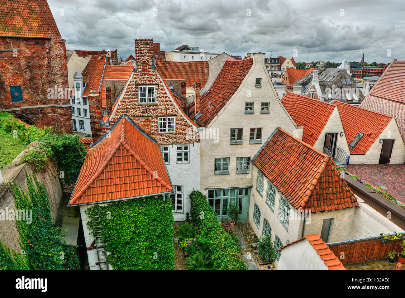 August 2016, typical buildings in Lübeck (Germany), HDR-technique Stock Photo