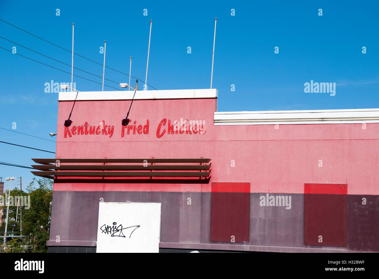 A closed KFC Kentucky Fried Chicken outlet in Toronto. The business is
