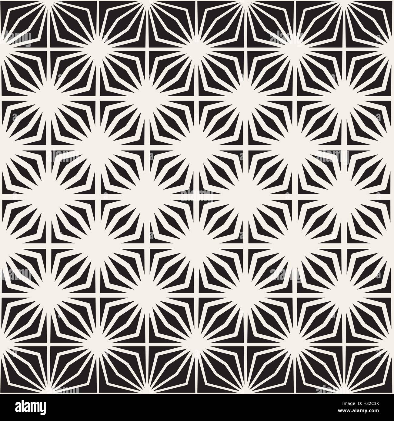 Vector Seamless Black and White Lines Grid Pattern Stock Vector Image ...
