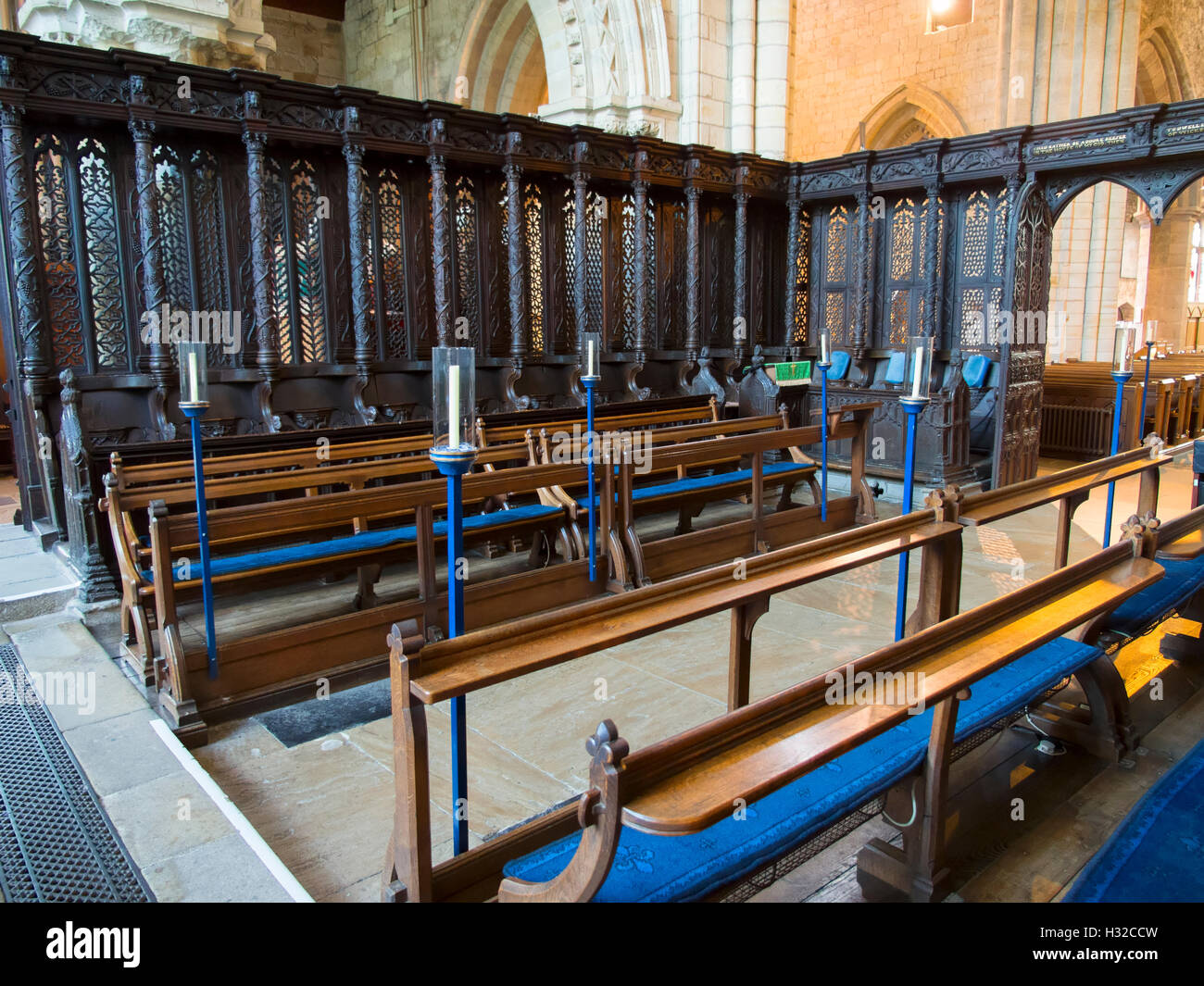 Chancel, Cartmel Priory, near Grange Over Sands, Cumbria Stock Photo