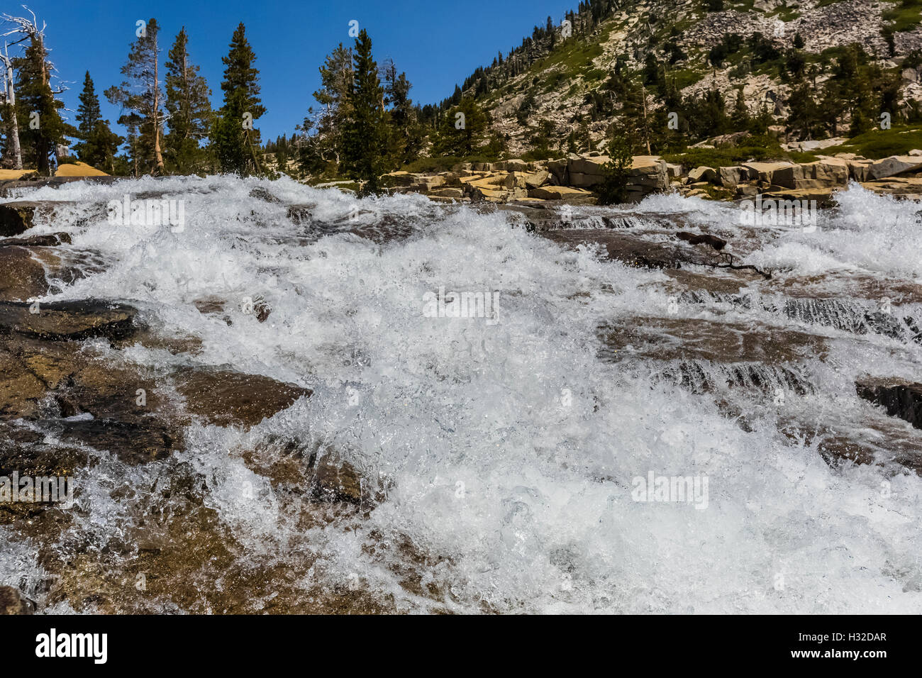 Horsetail Falls along Pyramid Creek in the Desolation Wilderness