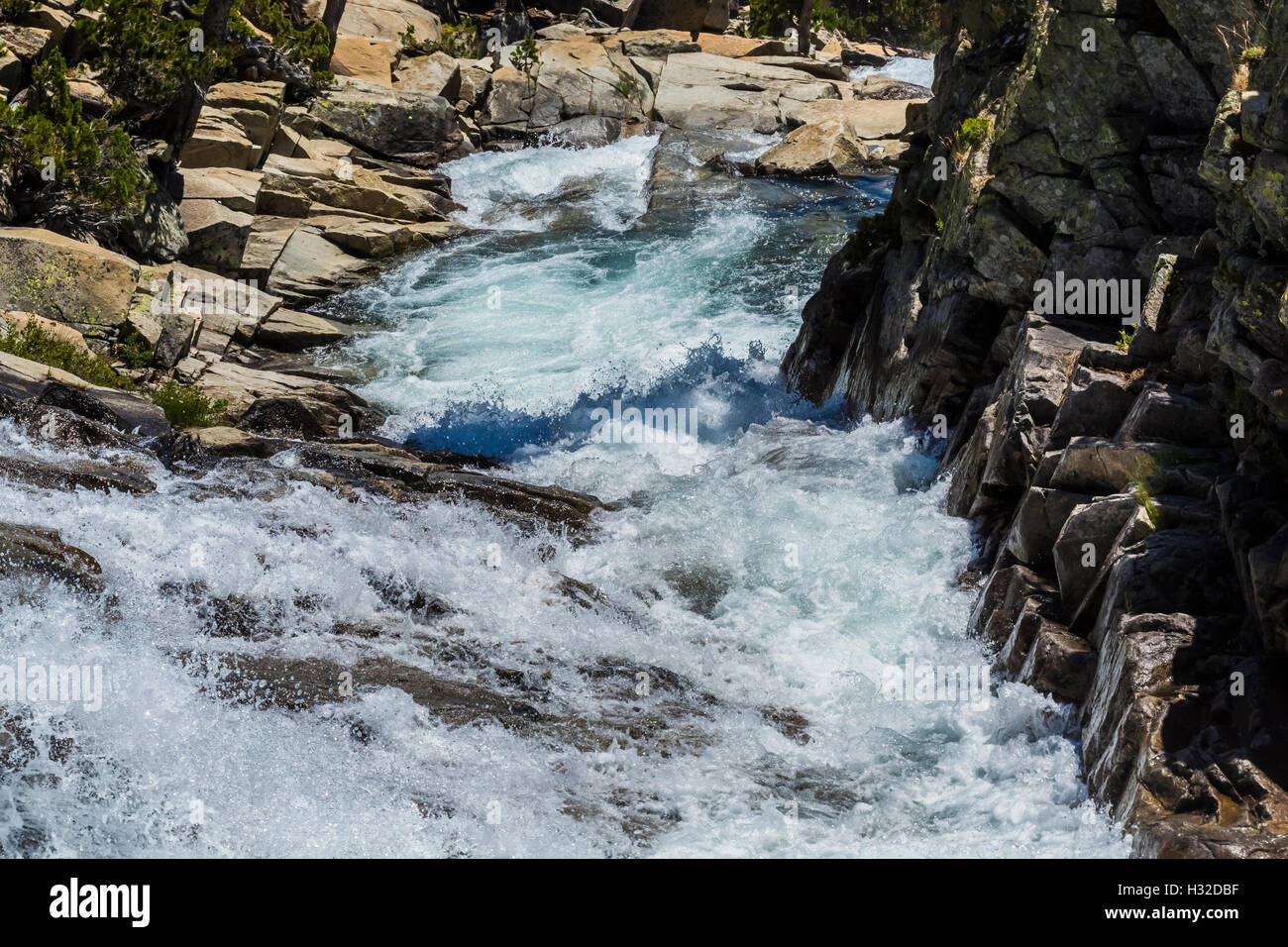 Horsetail Falls along Pyramid Creek in the Desolation Wilderness