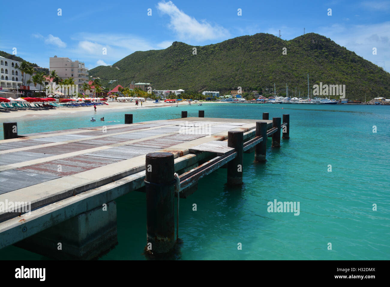 Great Bay - Philipsburg - St. Maarten Stock Photo
