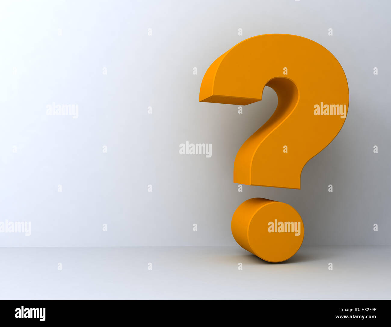 question mark 3d illustration Stock Photo - Alamy