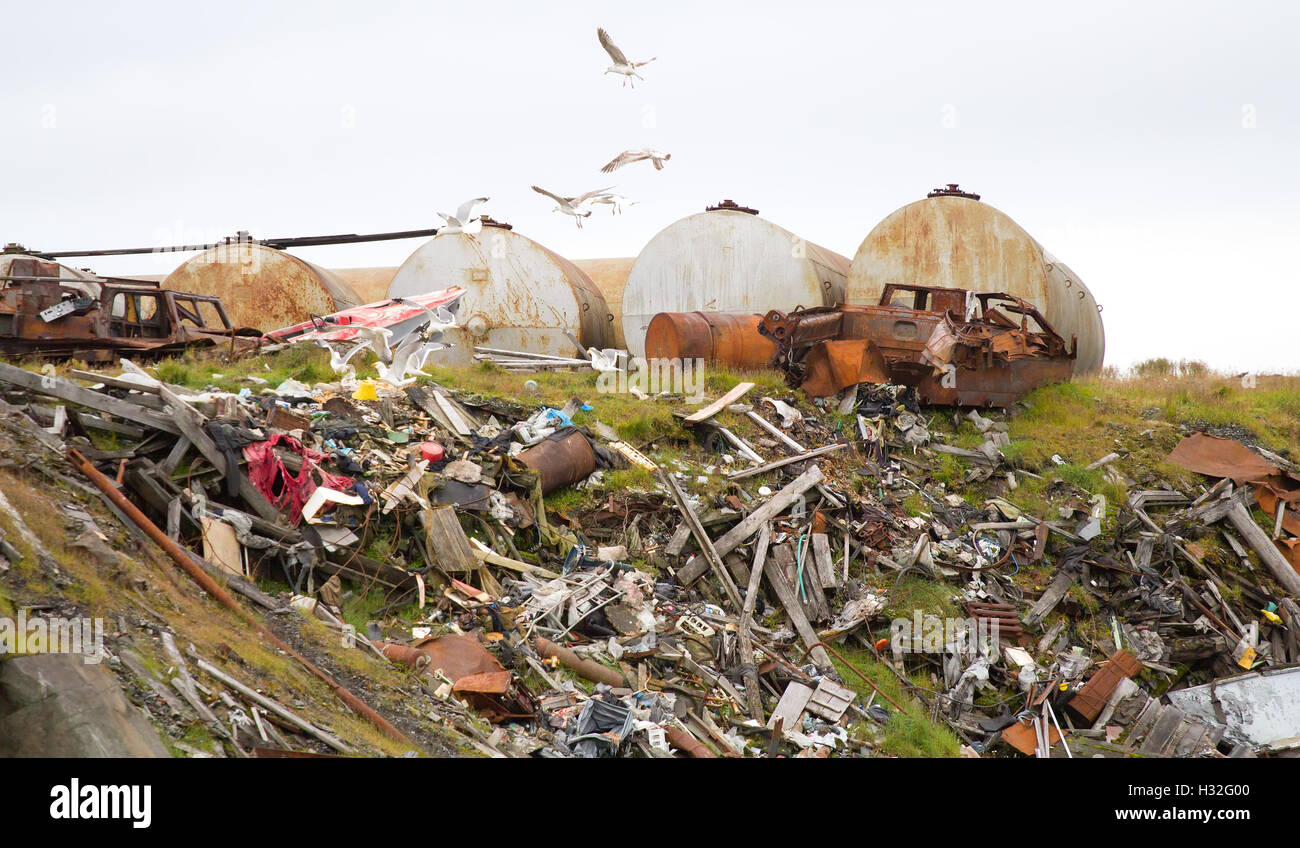 dump in the north, mountains of not taken out garbage Stock Photo Alamy