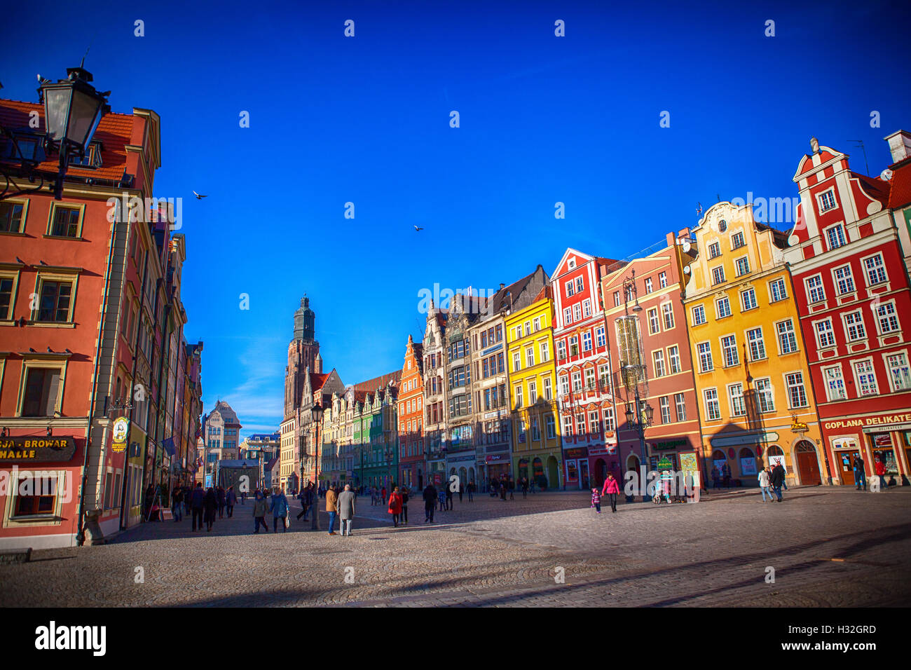 Wroclaw, Poland Jan 6, 2014 Market Square is one of the largest