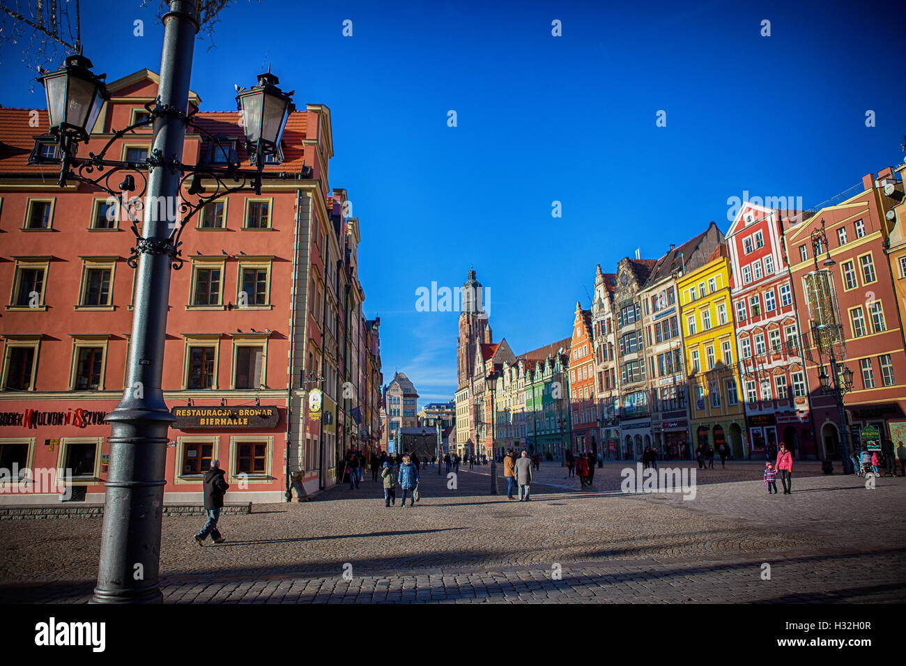 Wroclaw, Poland Jan 6, 2014 Market Square is one of the largest