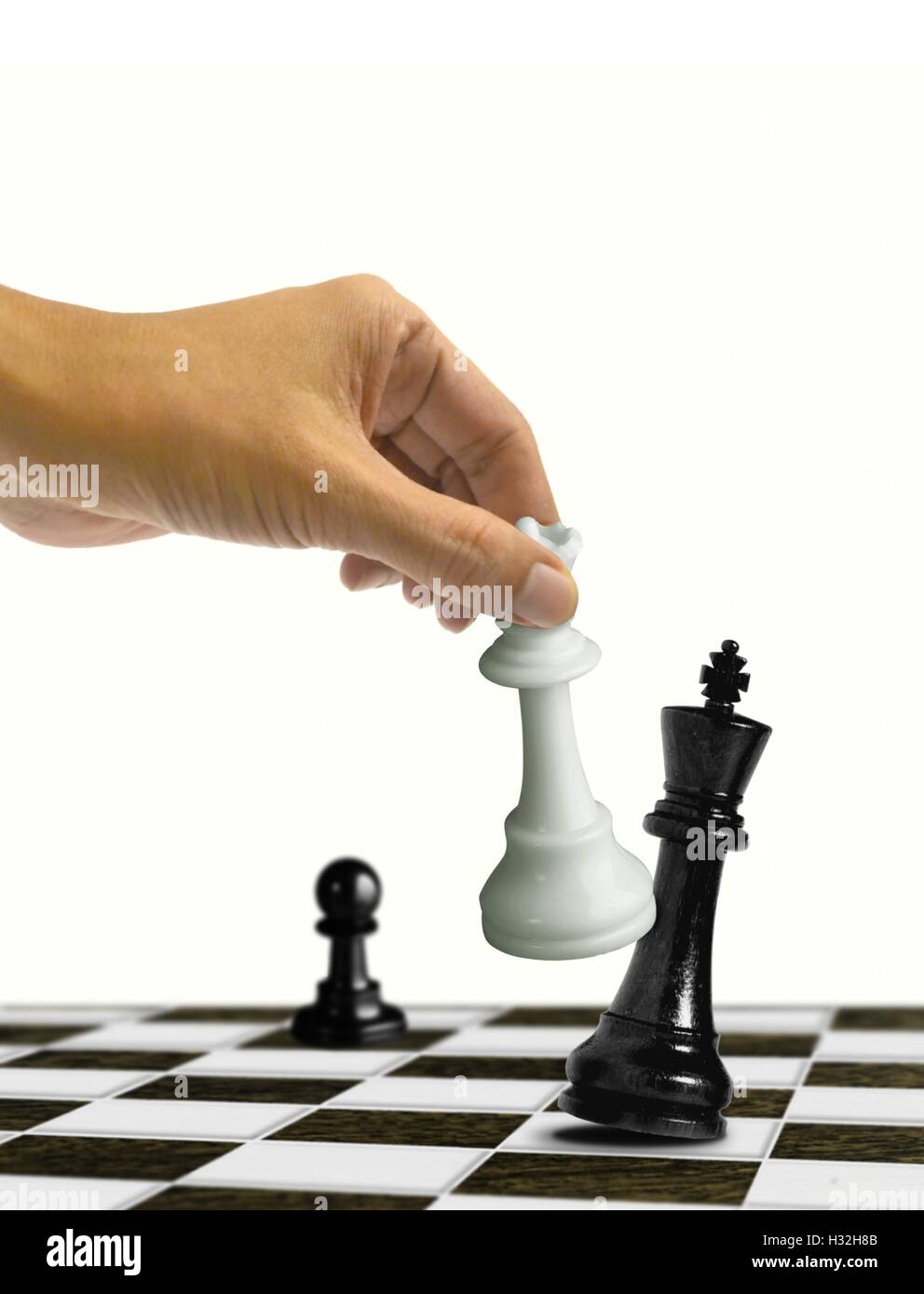 Checkmate In The Chess Game A 3d Illustration Of Defeat Background