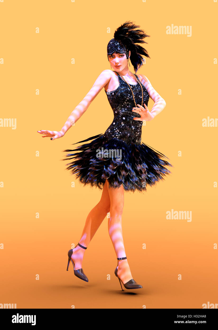 Flapper dress dance 1920s hi res stock photography and images Alamy