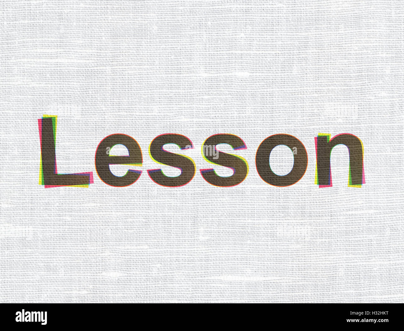 Lessom Background Education concept: Lesson on fabric texture background Stock Photo - Alamy