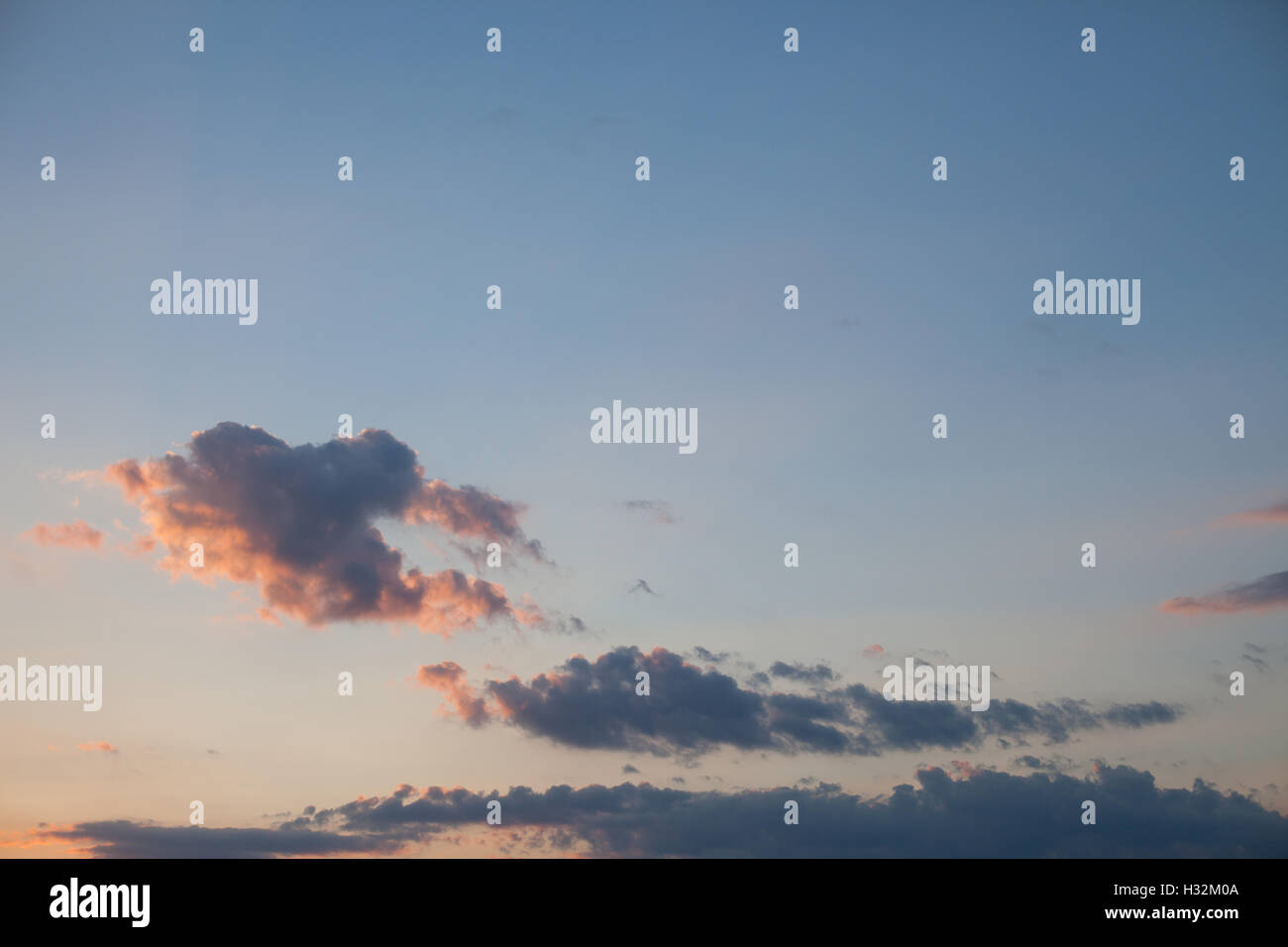 Clear blue sky fluffy sunset hi-res stock photography and images - Alamy