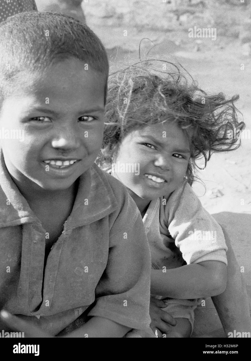 children in india brian mcguire Stock Photo