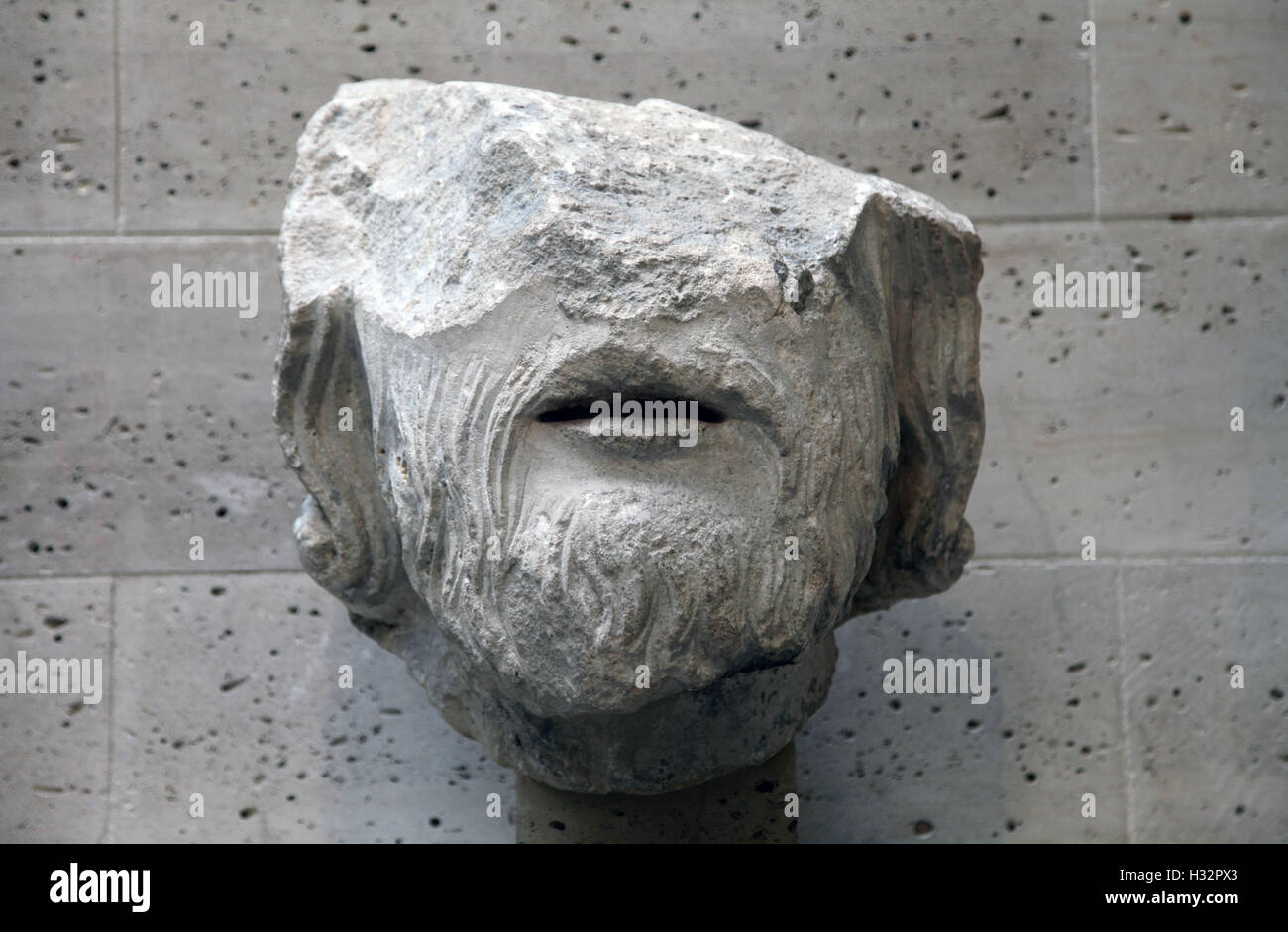 It's a photo of a detail of a broken and destroyed statue Stock Photo
