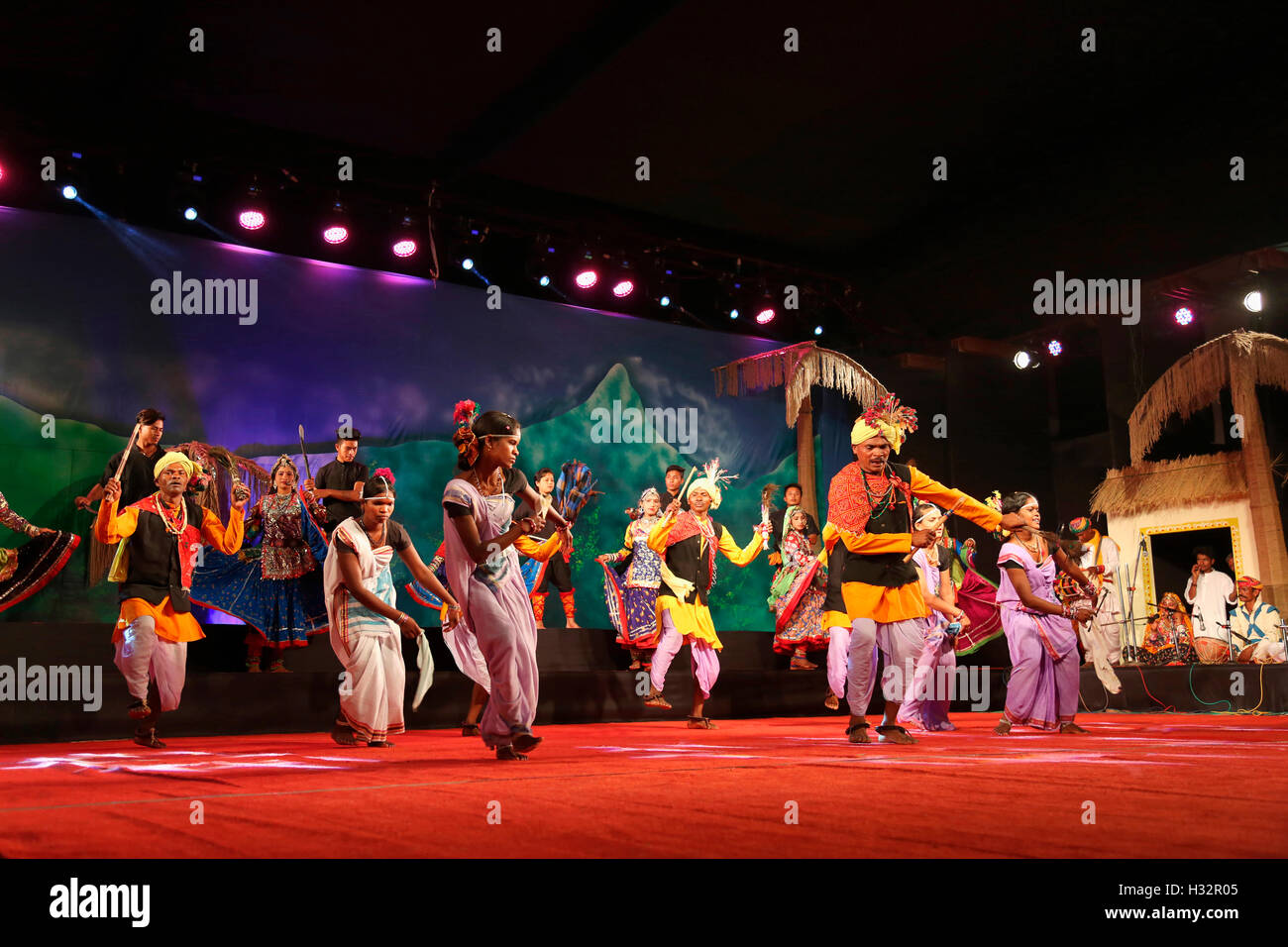 Gond Tribal Dance, Madhya Pradesh, India Stock Photo