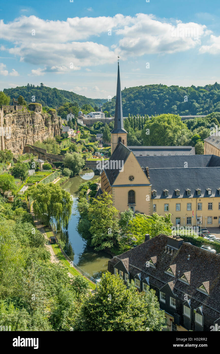 St Jeans Eglise, Grund, Luxembourg City, Luxembourg Stock Photo