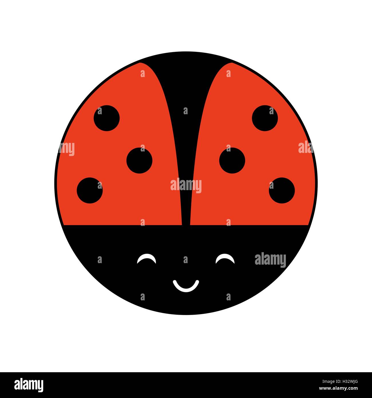 A ladybug illustration. Isolated on white. Vector Stock Vector Image ...
