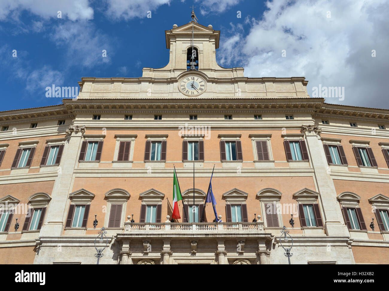 Italian Chamber of Deputies (Parliament) in Rome, designed by the famous baroque architect Carlo Fontana in the 16th century Stock Photo