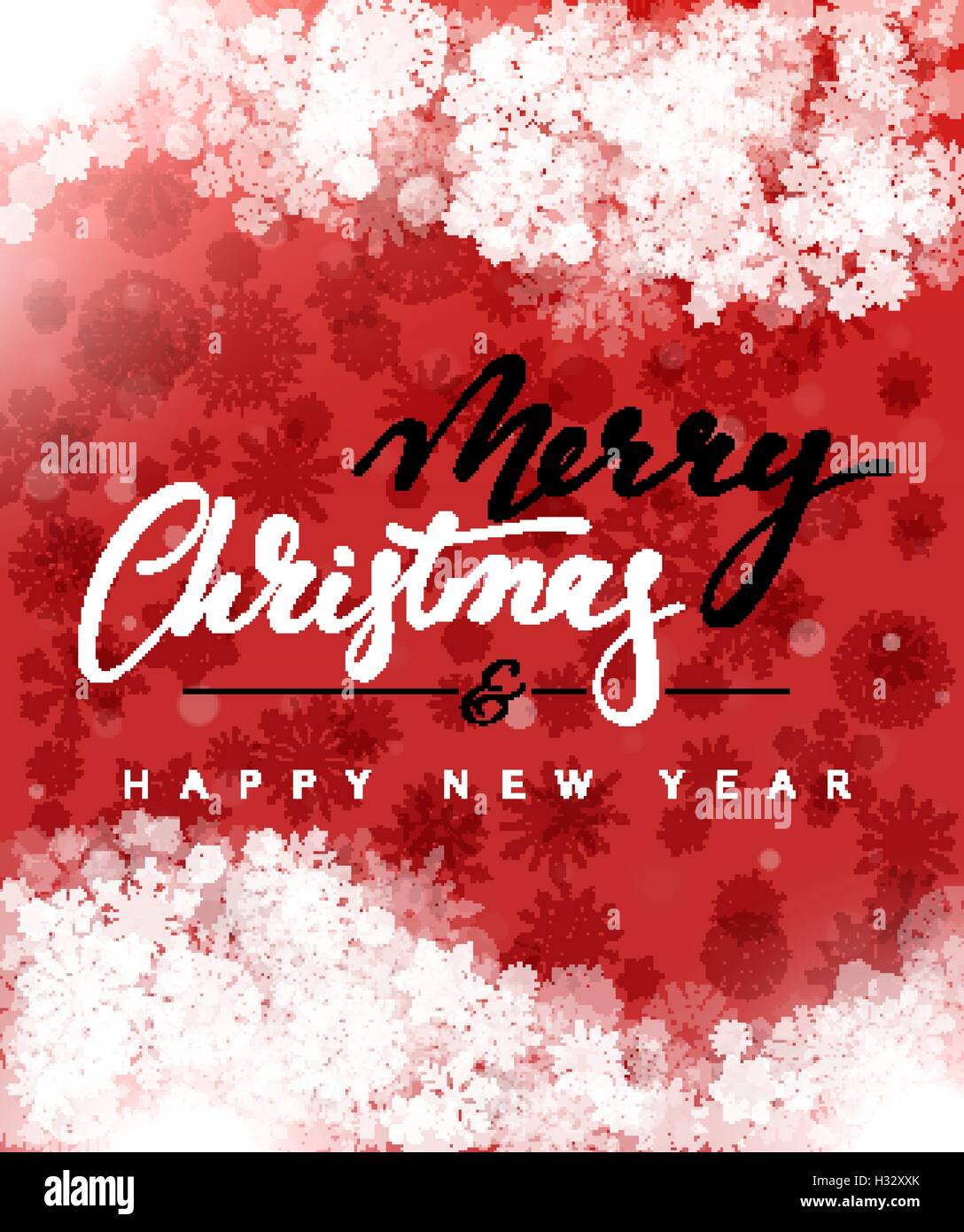 Merry Christmas and Happy New Year concept greeting card design Stock ...
