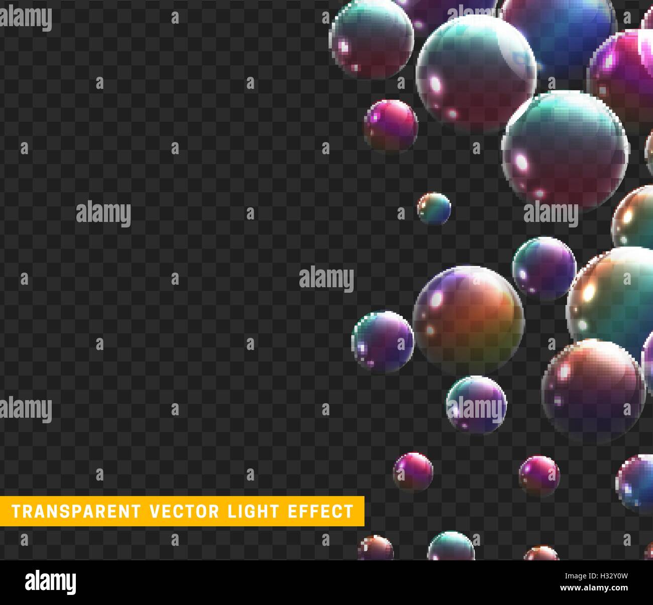 Bubbles soap realistic set isolated with transparent vector ...