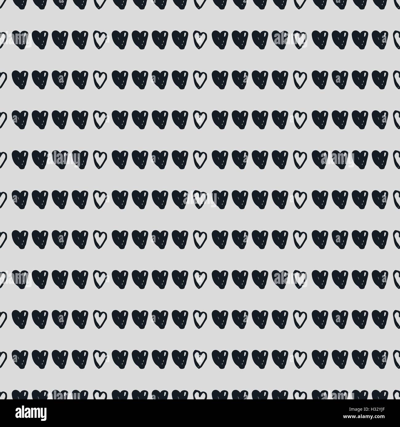 Doodle seamless pattern with hearts Stock Vector Image & Art - Alamy