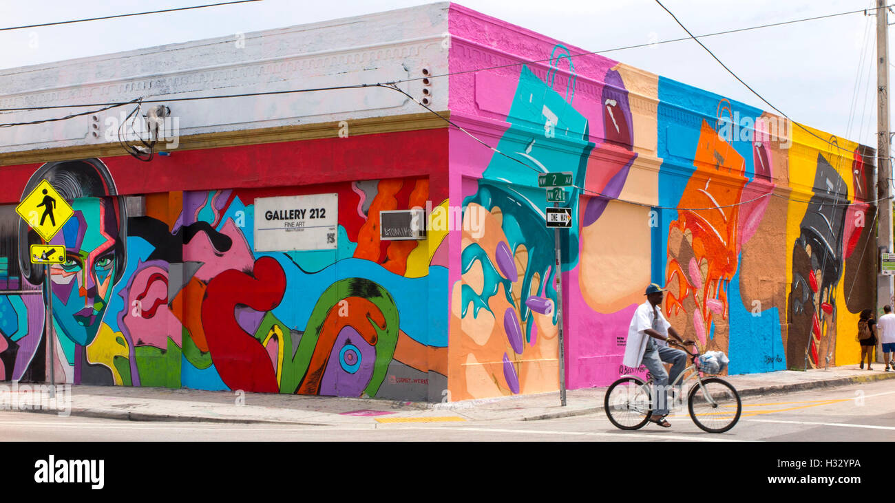 Wynwood, Miami, this area has been transformed into an art gallery by a