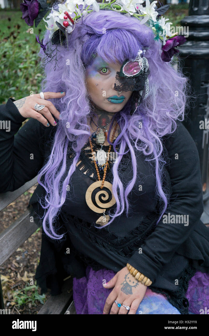 Posed portrait at the annual Pagan Pride festival in Washington Square