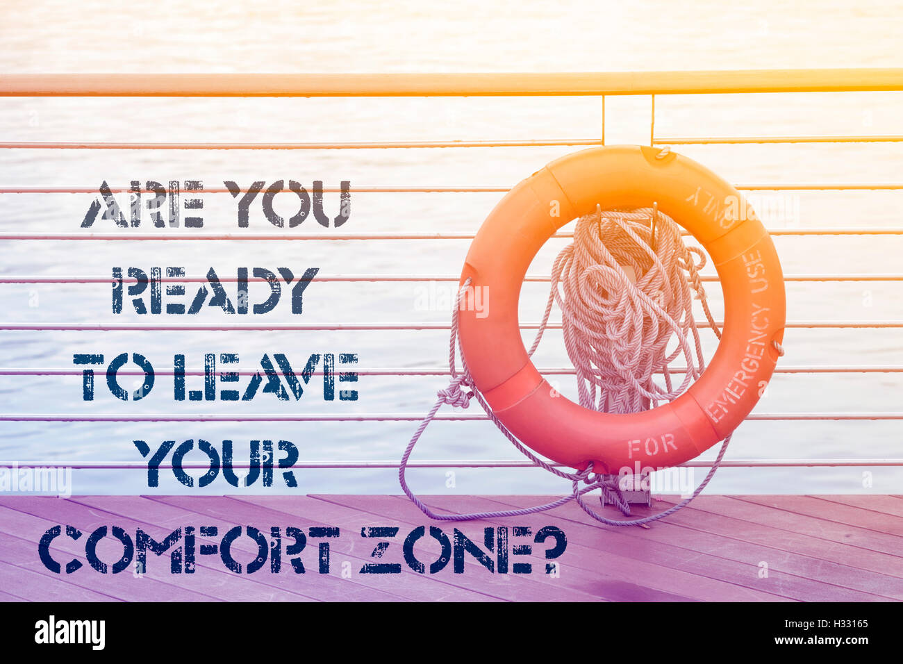Are You Ready To Leave Comfort Zone Question Written Over Image Of
