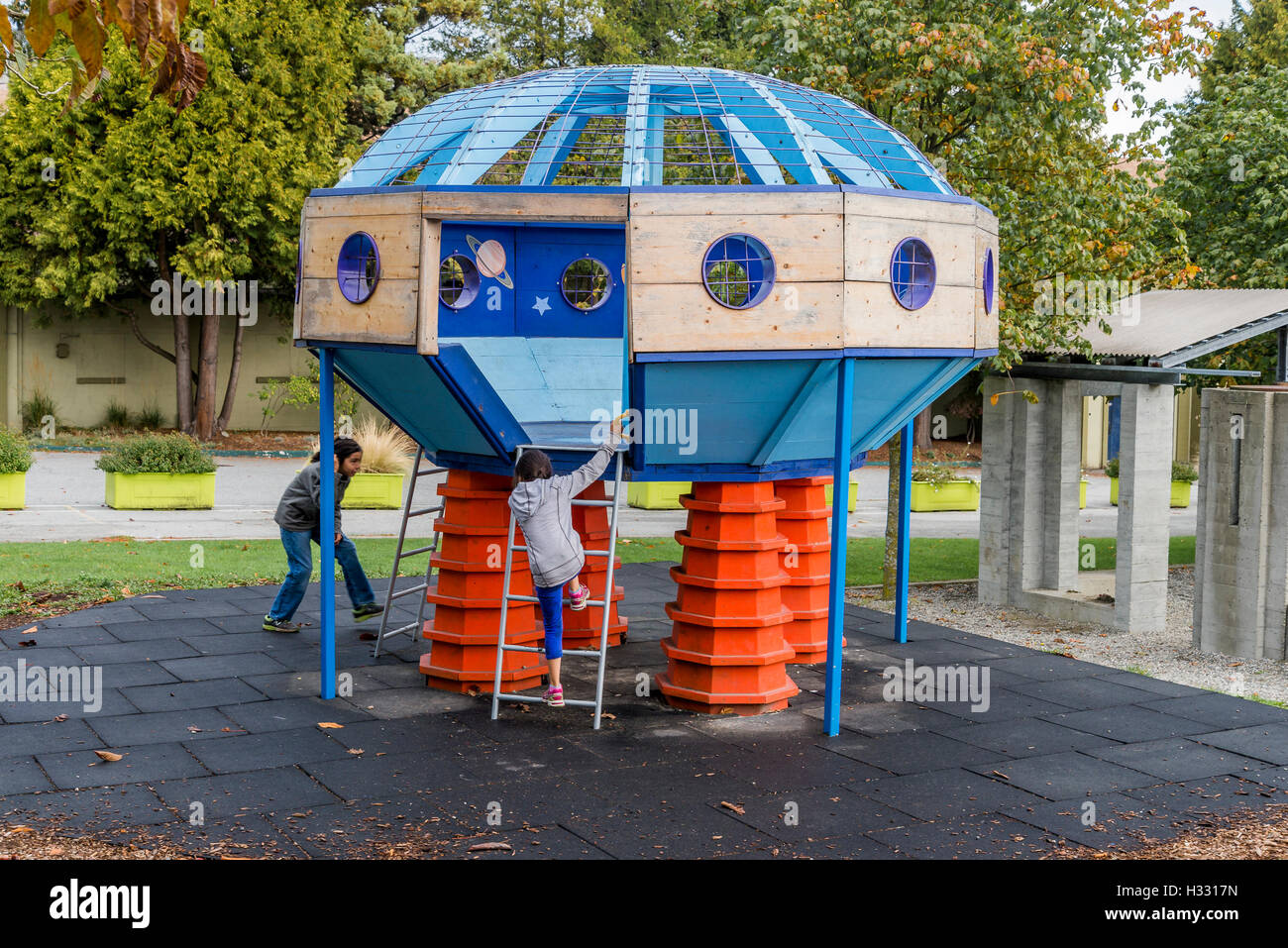 Spaceship Playground Feature Hastings Park Vancouver British