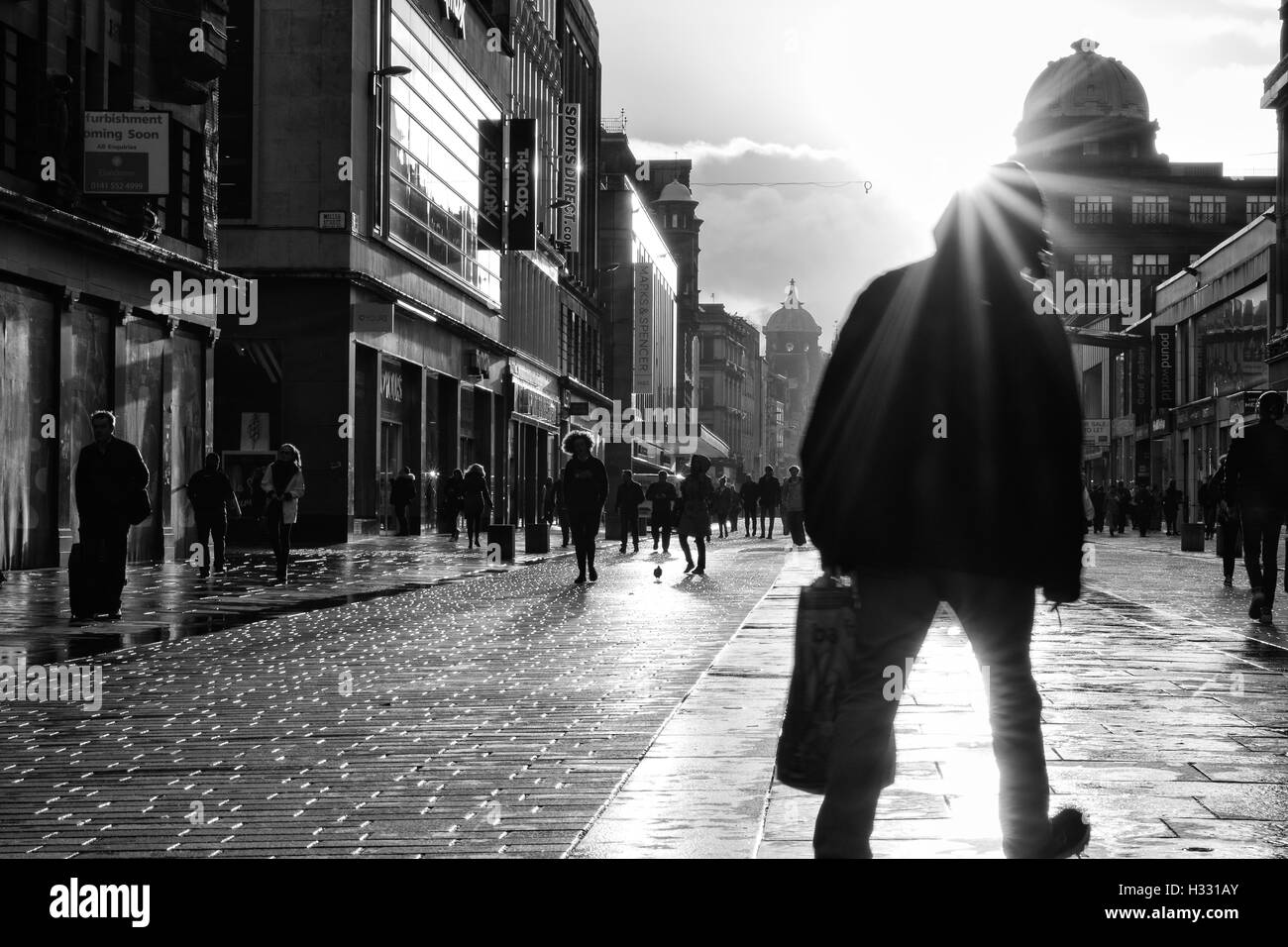 Rush Hour Glasgow Stock Photo Alamy