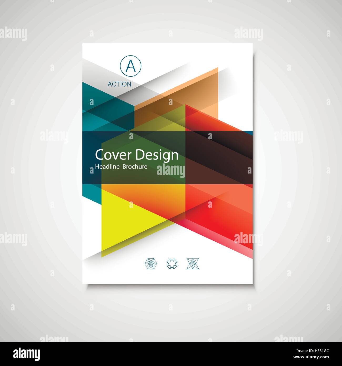 Cover design for Annual Report, Catalog or Magazine, Book or Brochure. Vector template with